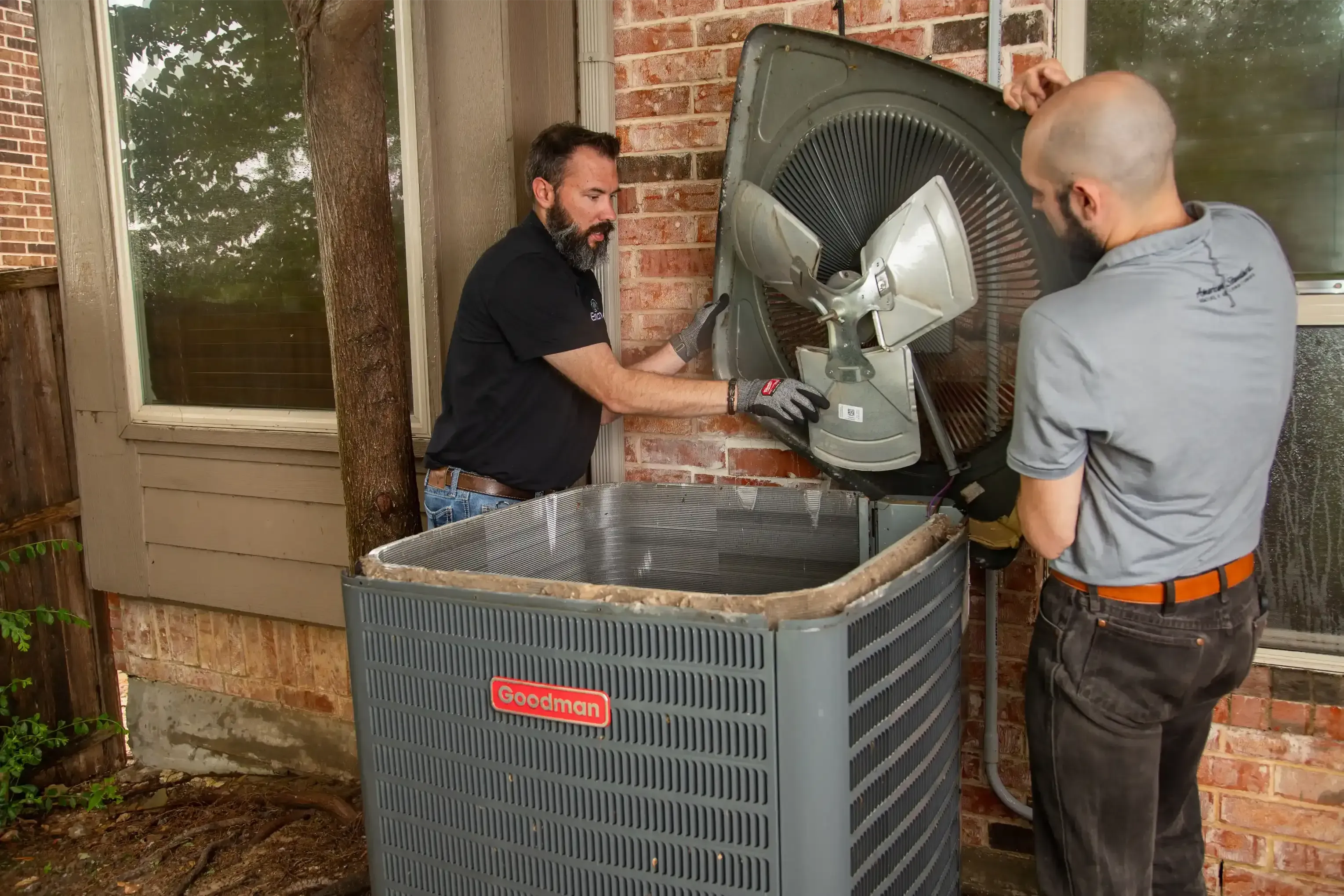 Technician Repairing HVAC system