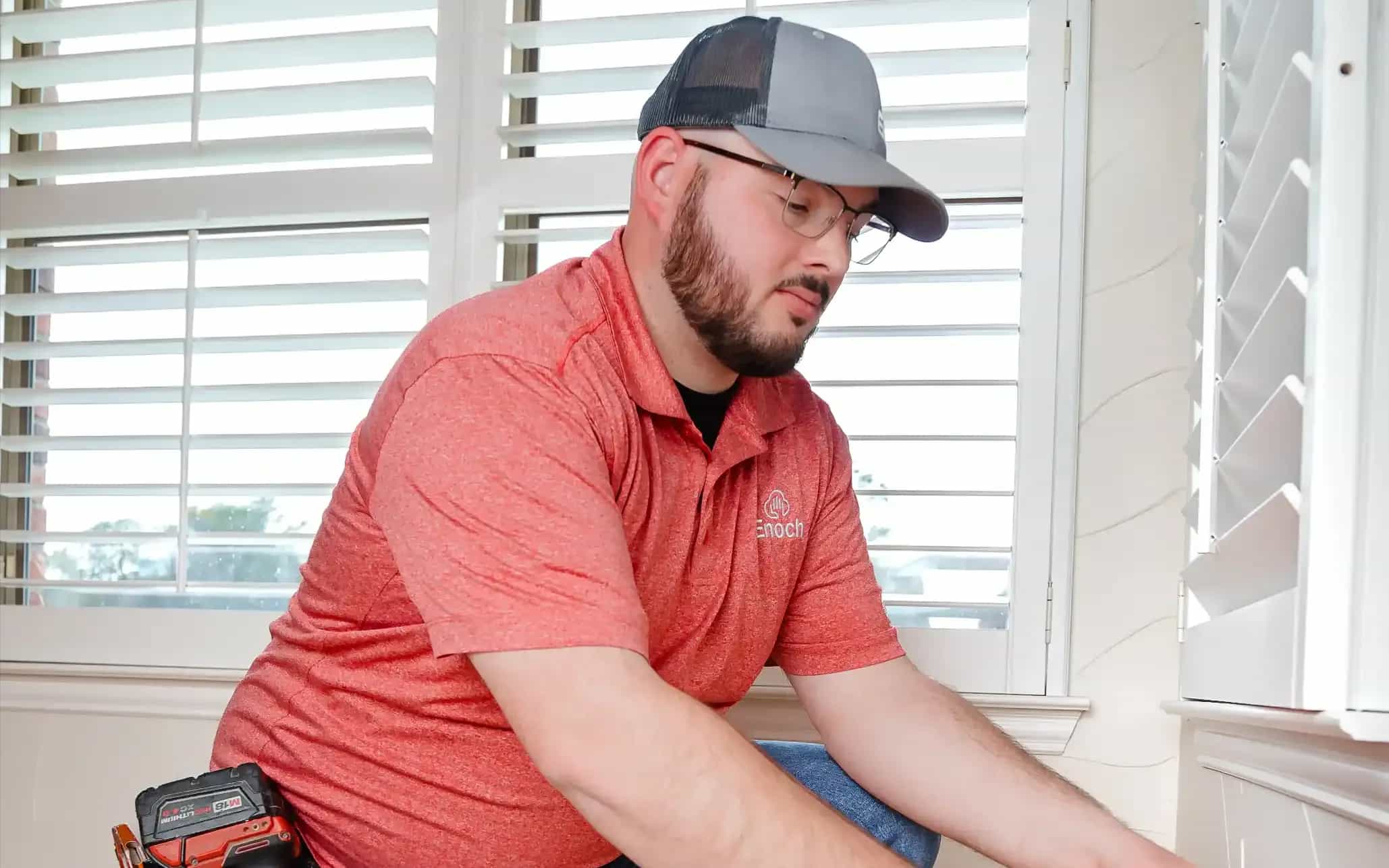 Team Enoch technician fixing wires